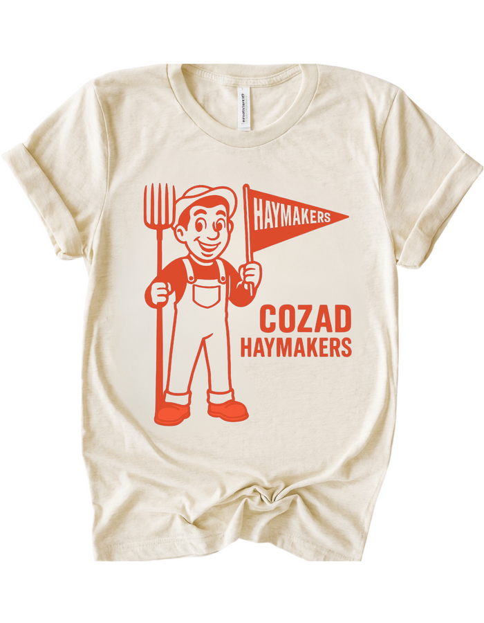 Cozad Haymakers Vintage Mascot Tee