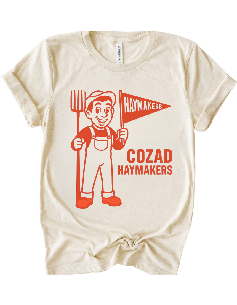 Cozad Haymakers Vintage Mascot Tee