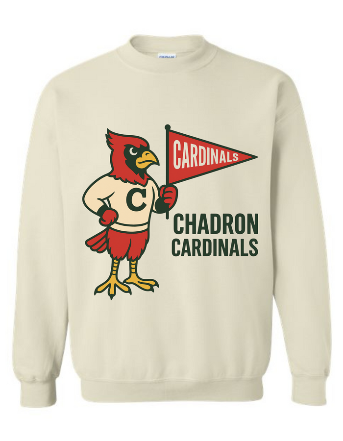 Chadron Cardinals Vintage Mascot Tee & Sweatshirt