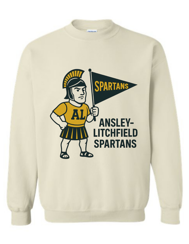 Ansley Litchfield Spartans Vintage Mascot Tee & Sweatshirt