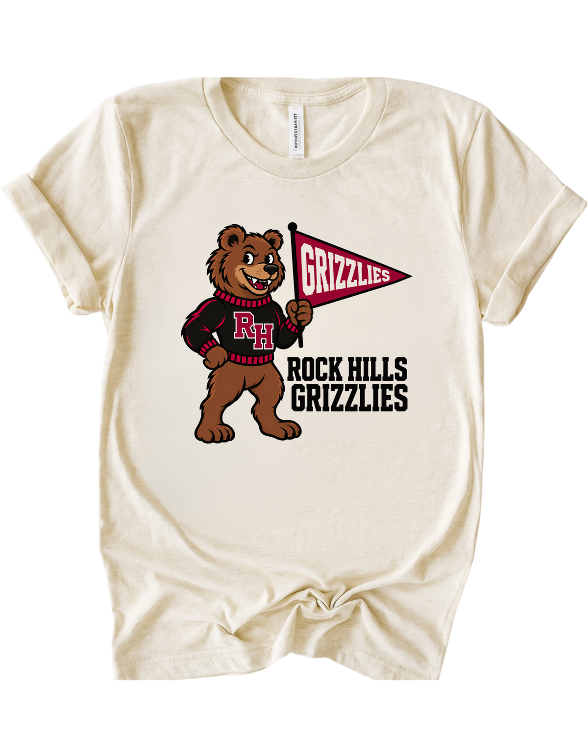 Rock Hills Grizzlies Vintage Mascot Tee & Sweatshirt