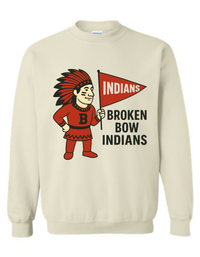Broken Bow Indians Vintage Mascot Tee & Sweatshirt