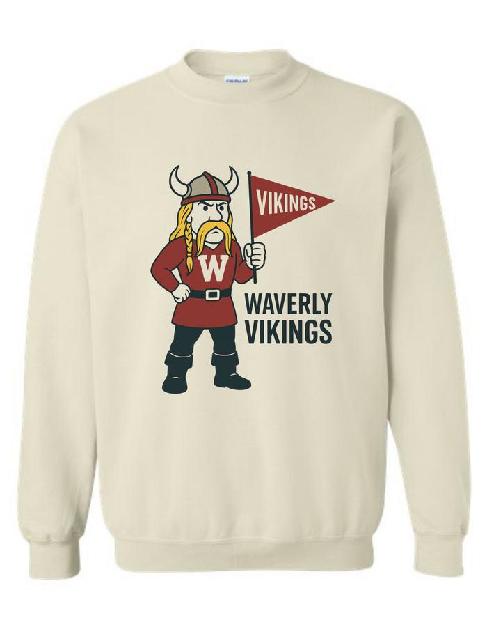 Waverly Vikings Vintage Mascot Tee & Sweatshirt