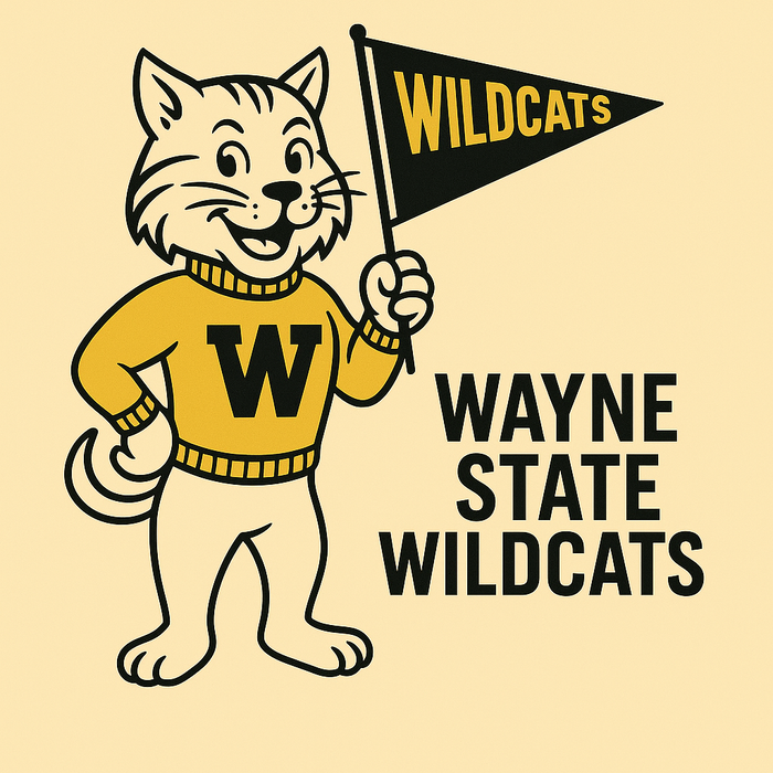 Wayne State Wildcats Vintage Mascot Tee