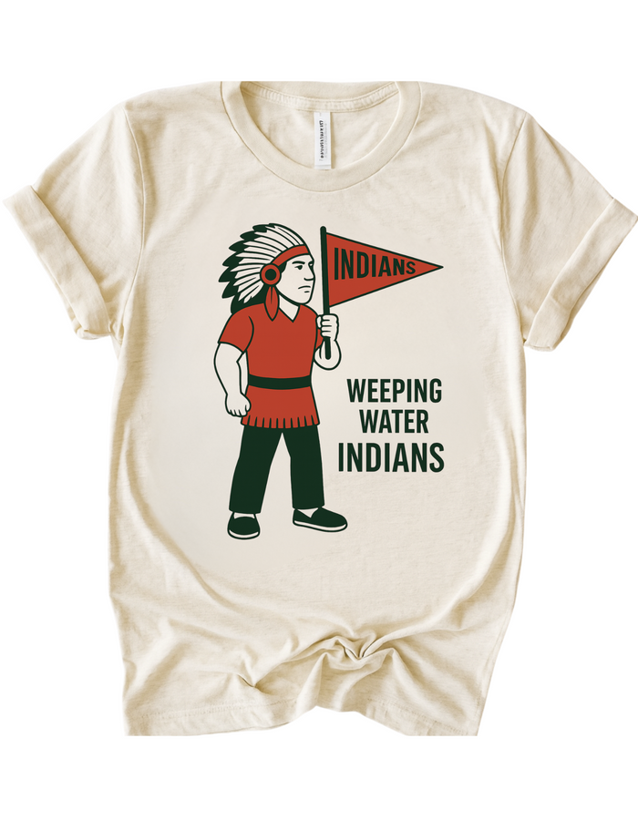 Weeping Water Indians Mascot Tee & Sweatshirt