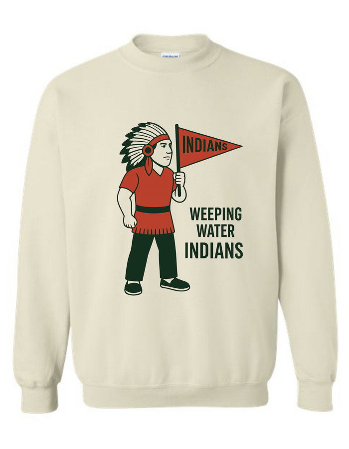 Weeping Water Indians Mascot Tee & Sweatshirt