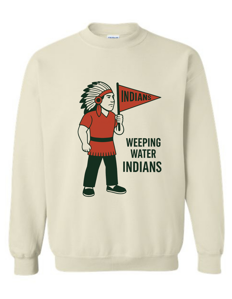 Weeping Water Indians Mascot Tee & Sweatshirt