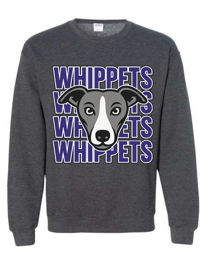 Minden Whippet Stacked Mascot Sweatshirt