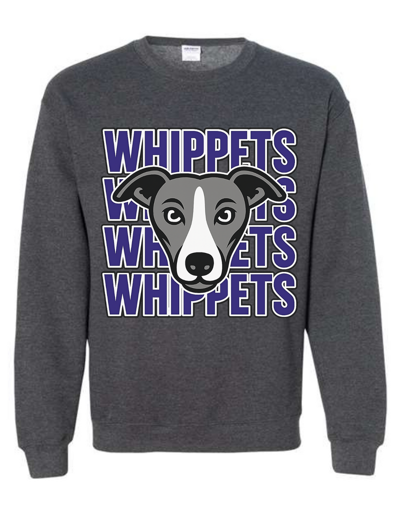 Minden Whippet Stacked Mascot Sweatshirt