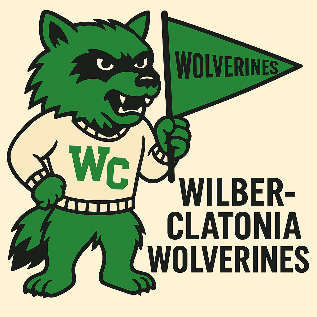 Wilber-Clatonia Wolverines Vintage Mascot Tee