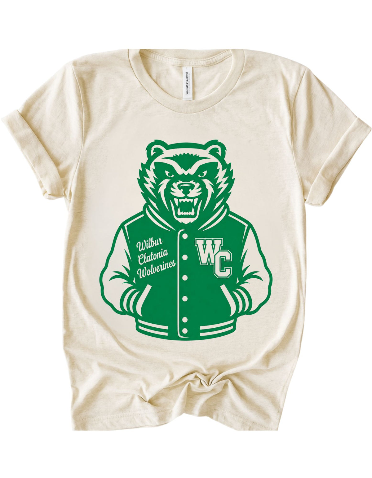 Wilber Clatonia Wolverines Varsity Mascot Tee