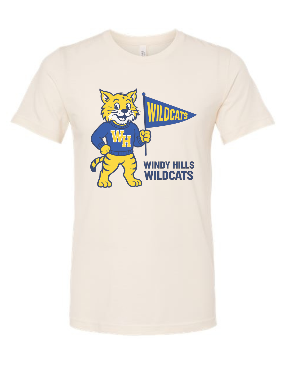 Windy Hills Wildcats Vintage Mascot Tee & Sweatshirt