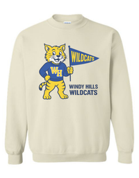 Windy Hills Wildcats Vintage Mascot Tee & Sweatshirt