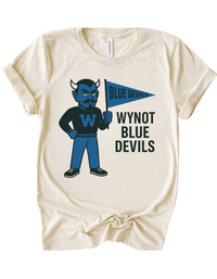 Wynot Blue Devils Mascot Tee & Sweatshirt