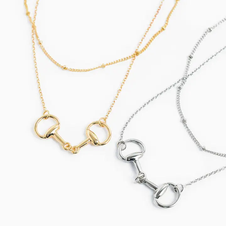 Layered Double Horsebit Necklace