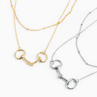 Layered Double Horsebit Necklace