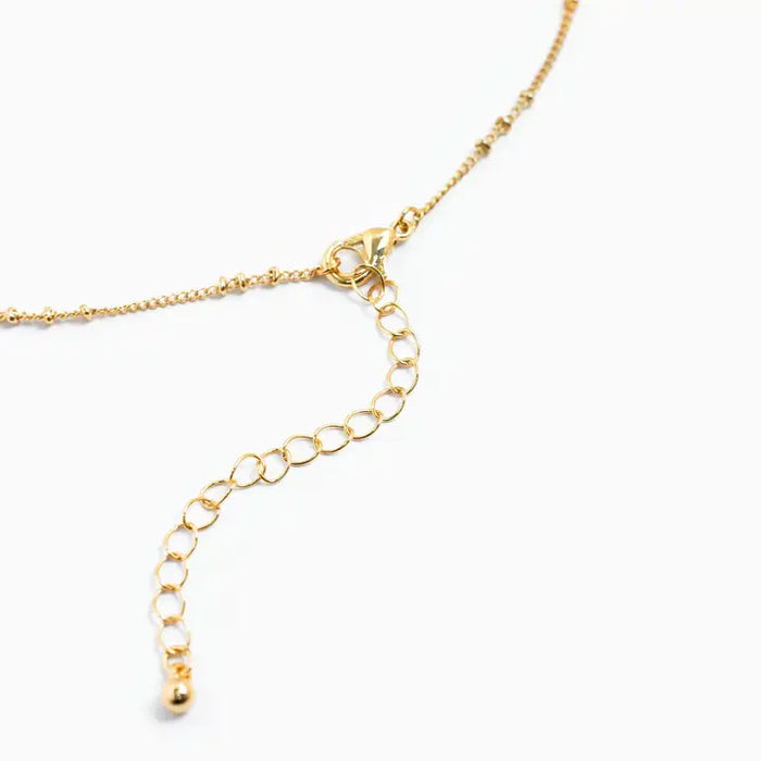 Lace Bow Necklace in Gold