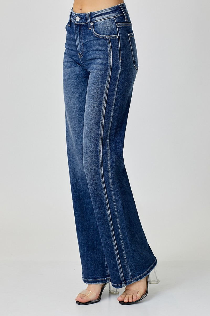Risen Emma Mid Rise Straight Jeans