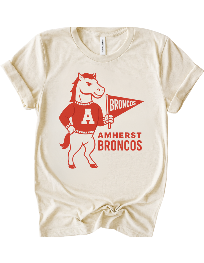 Amherst Broncos Vintage Mascot Tee