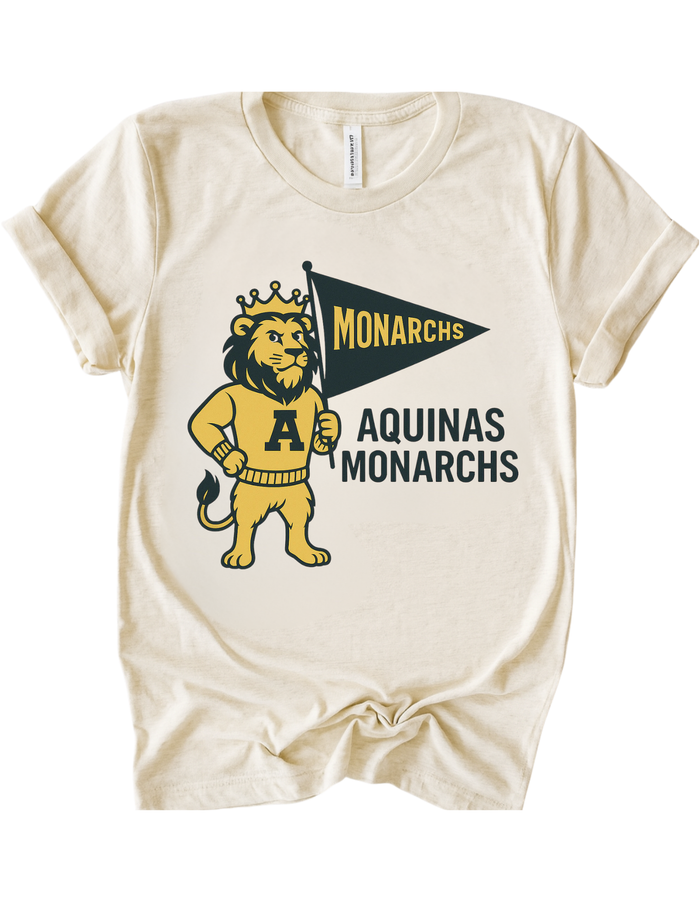 Aquinas Monarchs Vintage Mascot Tee