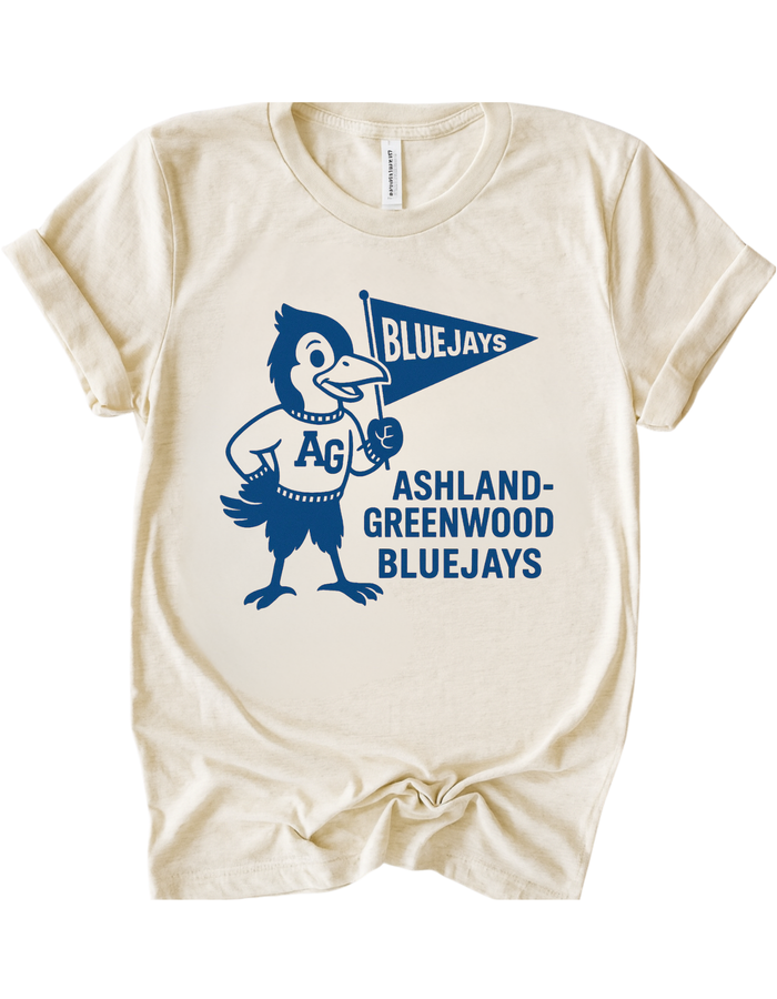 Ashland Greenwood Bluejays Vintage Mascot Tee