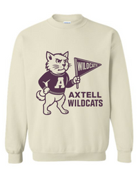 Axtell Wildcats Vintage Mascot Tee & Sweatshirt