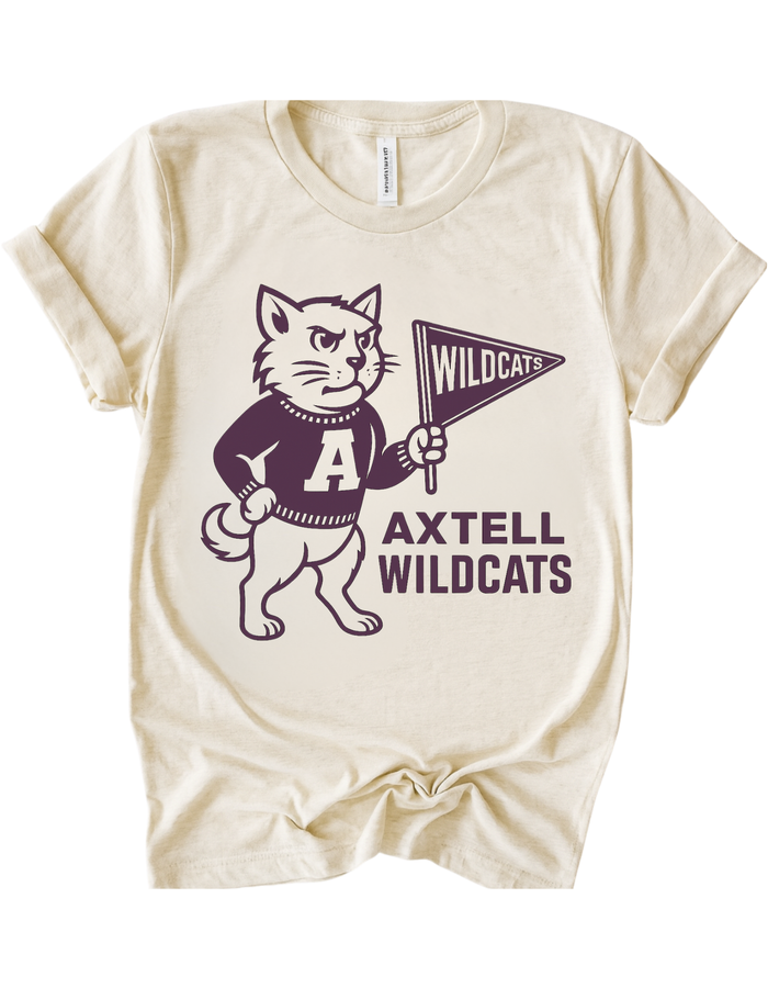 Axtell Wildcats Vintage Mascot Tee