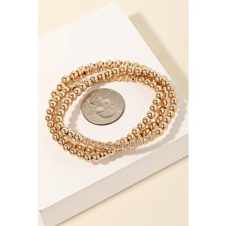 Stackable Bracelet Set in Gold
