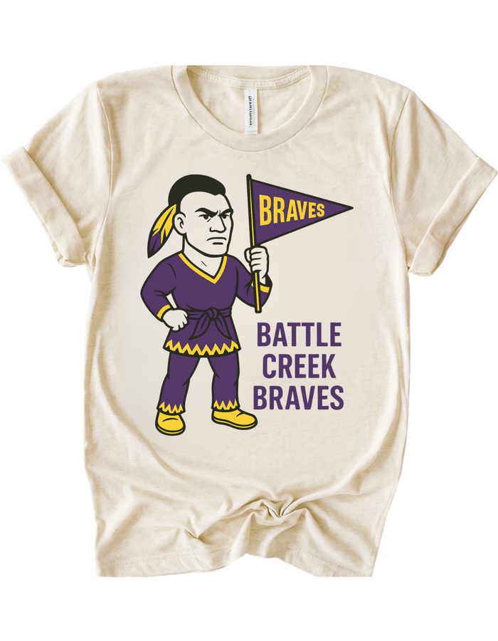 Battle Creek Braves Vintage Mascot Tee