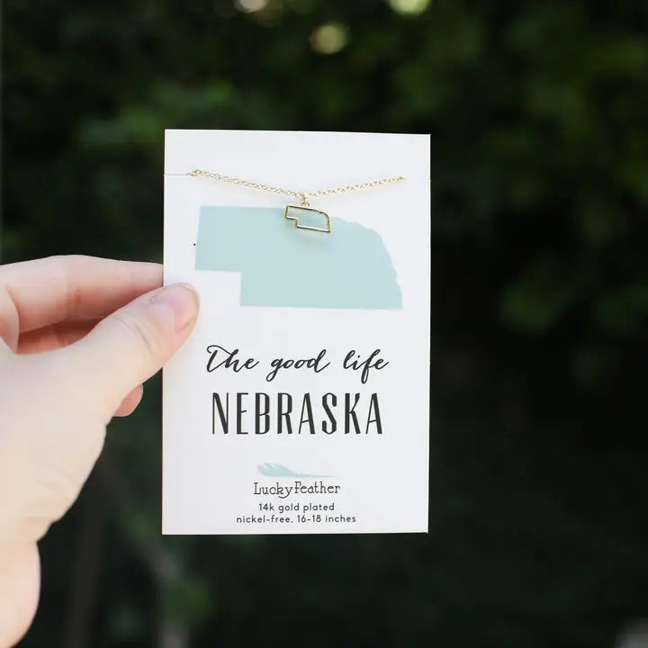 Lucky Feather Nebraska Necklace