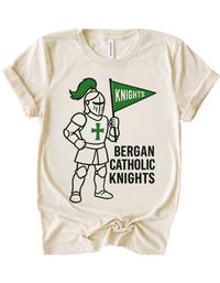 Bergan Catholic Knights Vintage Mascot Tee