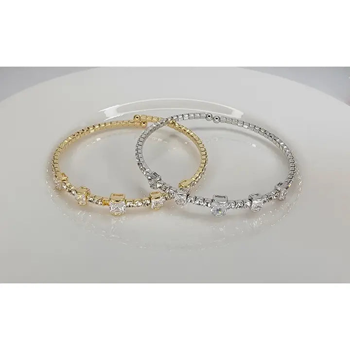 Bella Mixed Square Stone Bracelet