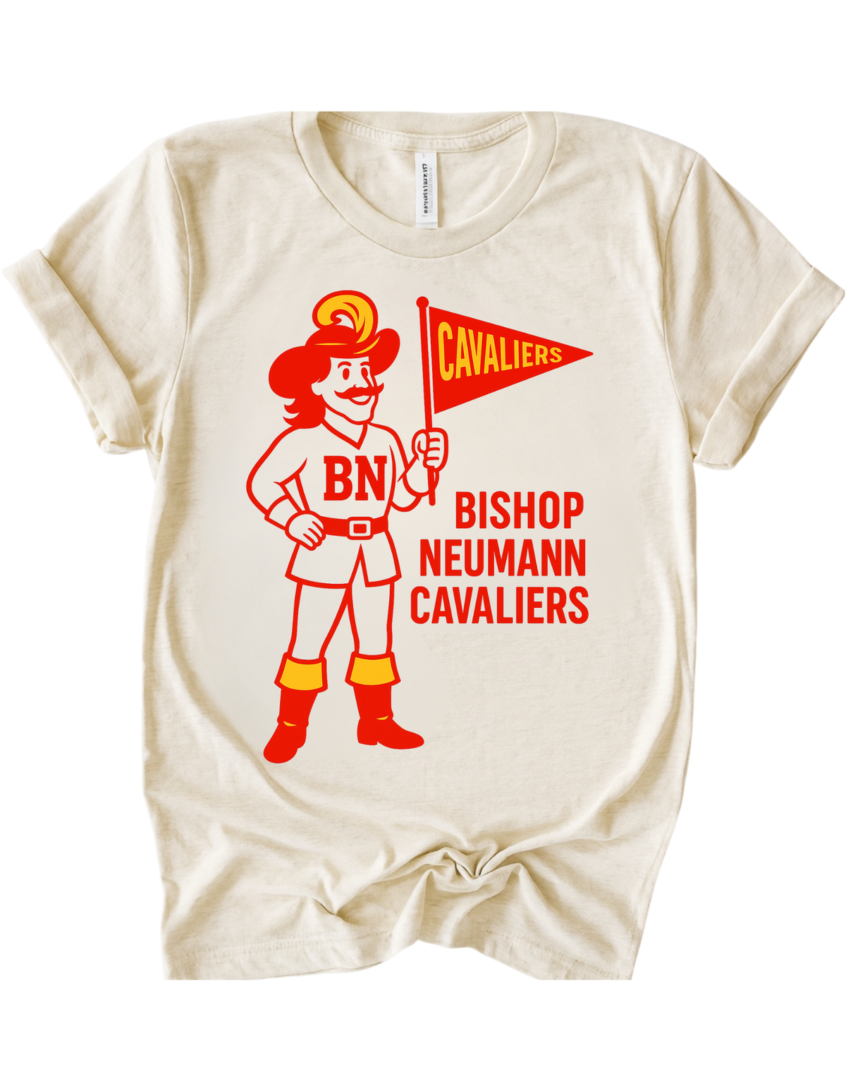Bishop Neumann Cavaliers Vintage Mascot Tee & Sweatshirt