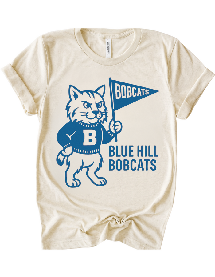Blue Hill Bobcats Vintage Mascot Tee