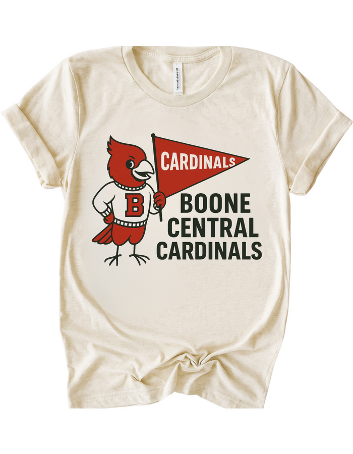Boone Central Cardinals Vintage Mascot Tee