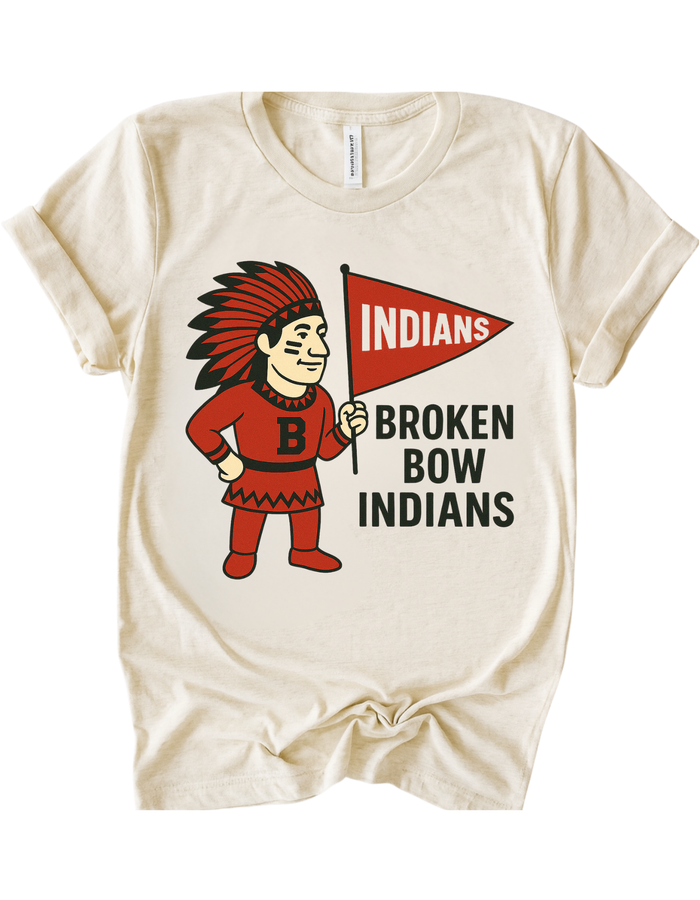 Broken Bow Indians Vintage Mascot Tee