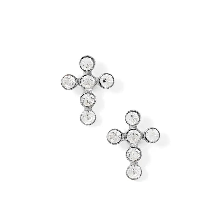 Linny Co. Clara Cross Screwback Stud Earrings