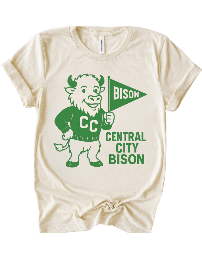 Central City Bison Vintage Mascot Tee