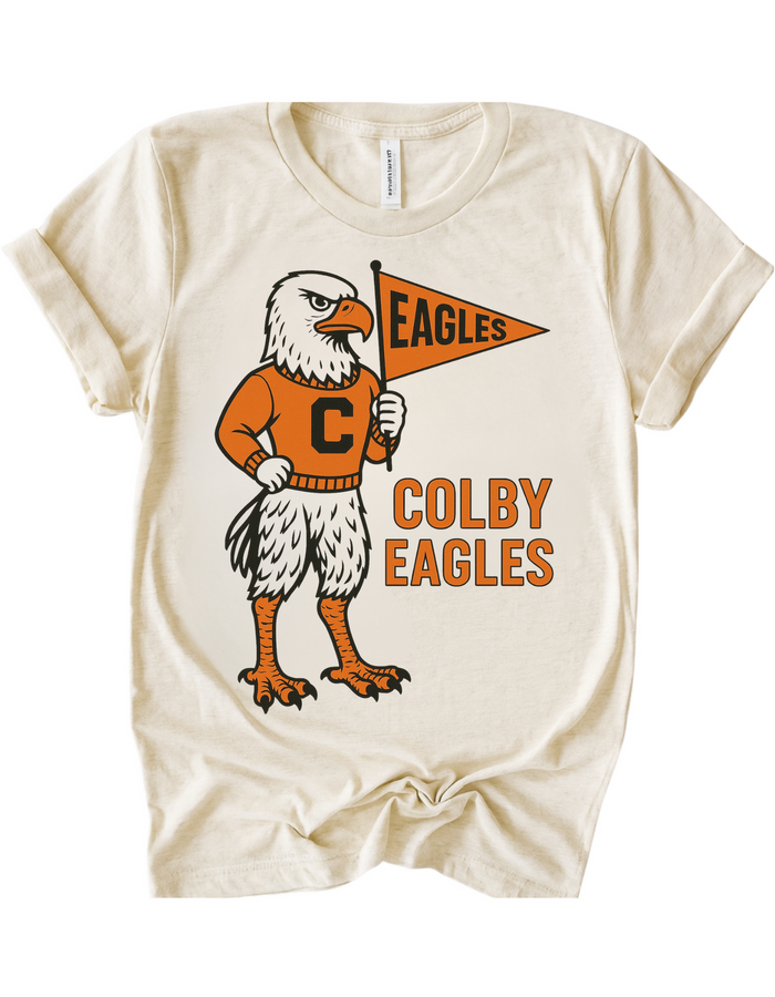 Colby Eagles Vintage Mascot Tee