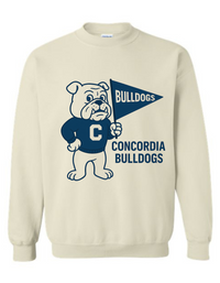 Concordia Bulldogs Vintage Mascot Tee & Sweatshirt