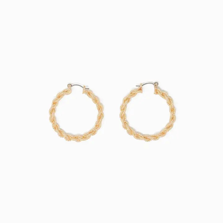 Twisted Rope Hoop Earrings
