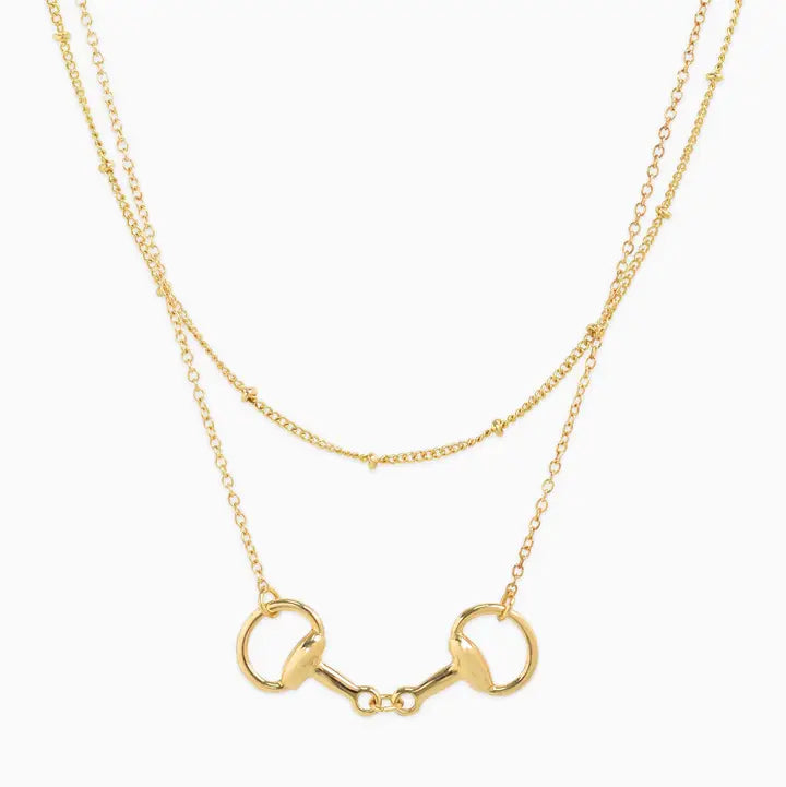 Layered Double Horsebit Necklace