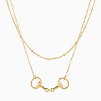 Layered Double Horsebit Necklace