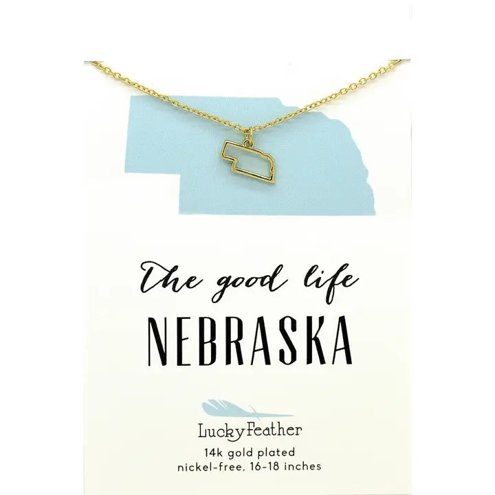Lucky Feather Nebraska Necklace