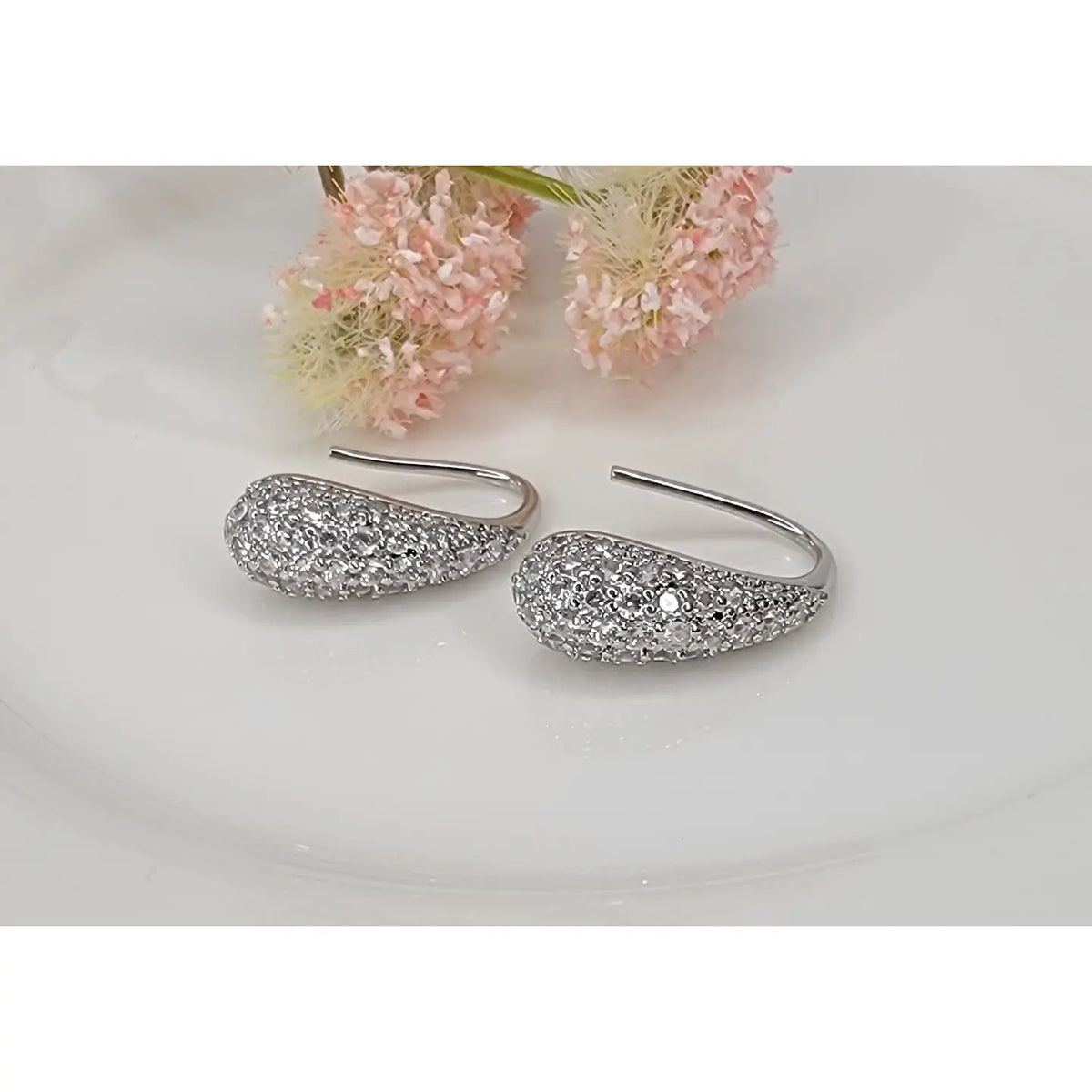 Tia Teardrop CZ Earrings