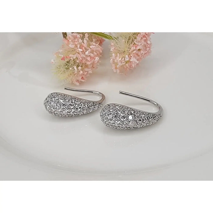 Tia Teardrop CZ Earrings