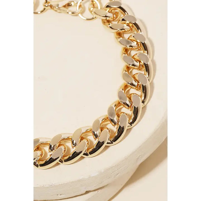 Curb Chain Bracelet in Gold