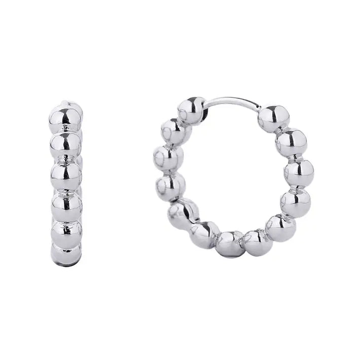 Ball Hoop Huggie Earrings