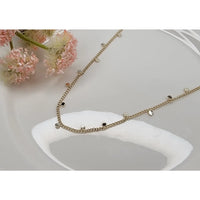 Flat Disc Necklace in Gold