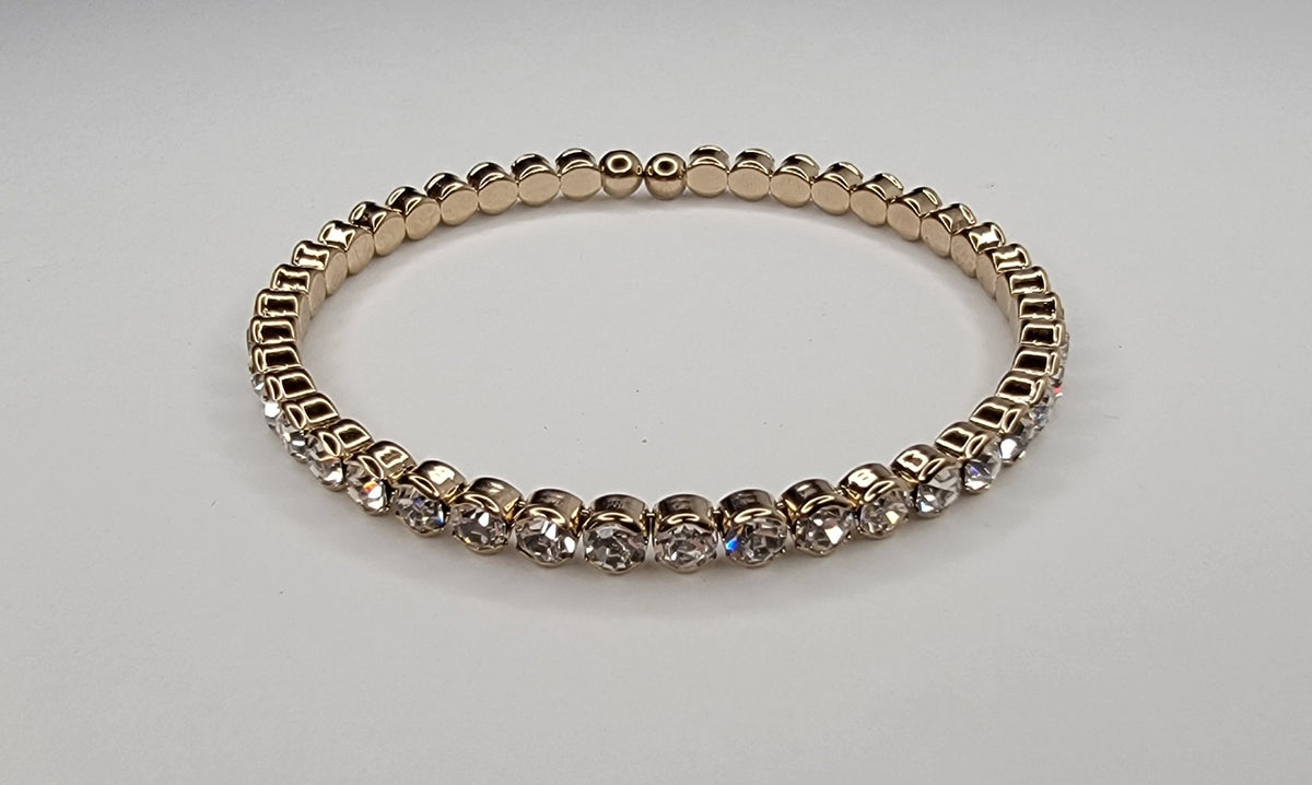 Rhinestone Bracelet in Gold